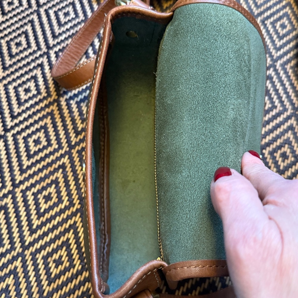 Vintage Coach Cassidy mini bag 4204 olive green w/ tan Dakota collection Italy - Picture 13 of 16
